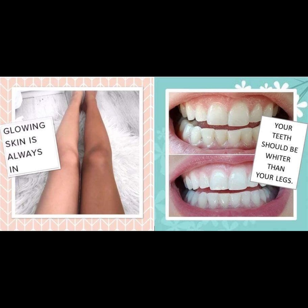 Tanner and whitening toothpaste